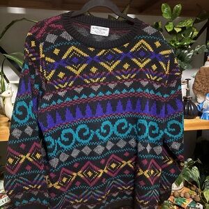 Alfred Dunner Multicolor Knit Sweater